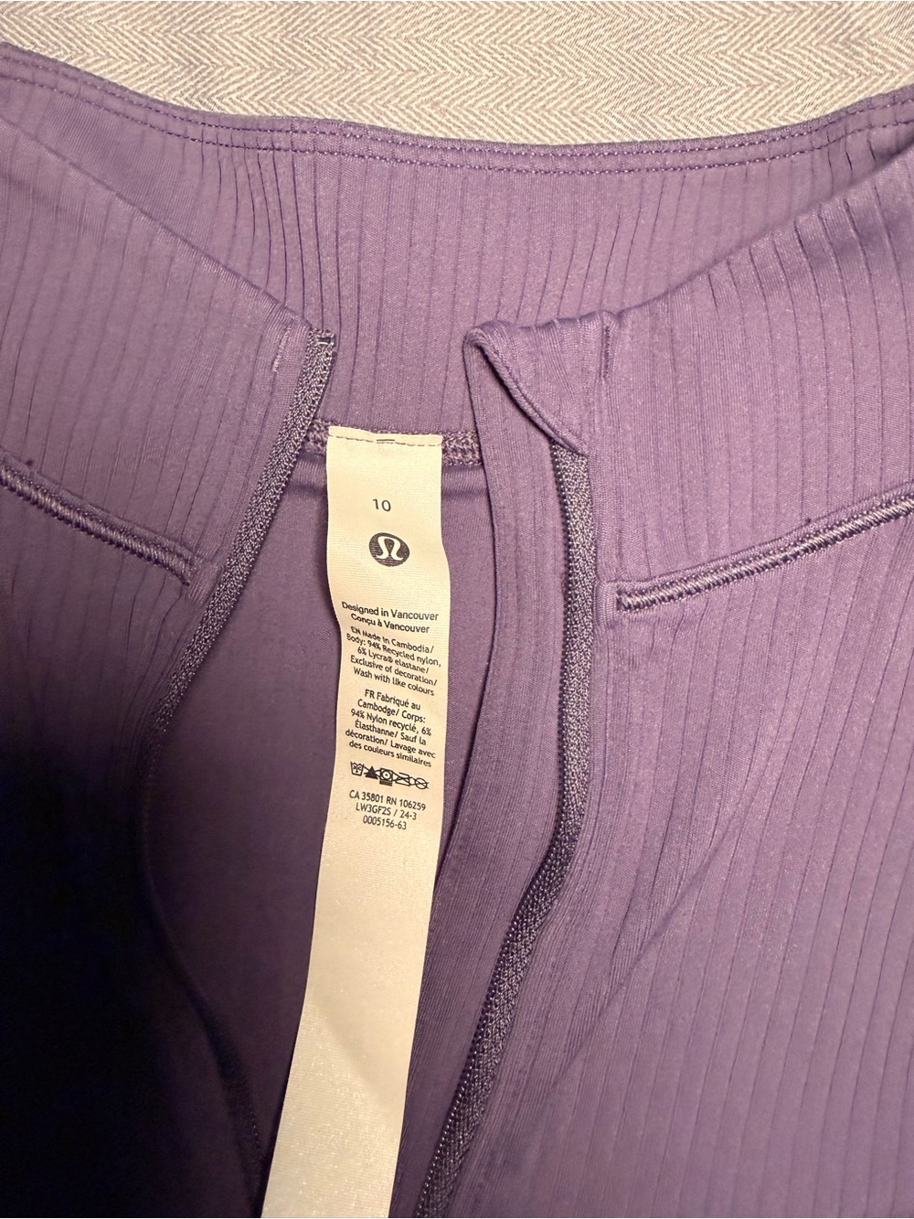 lululemon It’s Rulu Run Ribbed Cropped Half Zip 💜 - Picture 6 of 6